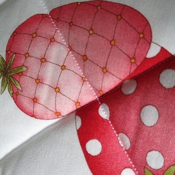 Homemade New potholders strawberry pears floral back 7X7 - Picture 6 of 7